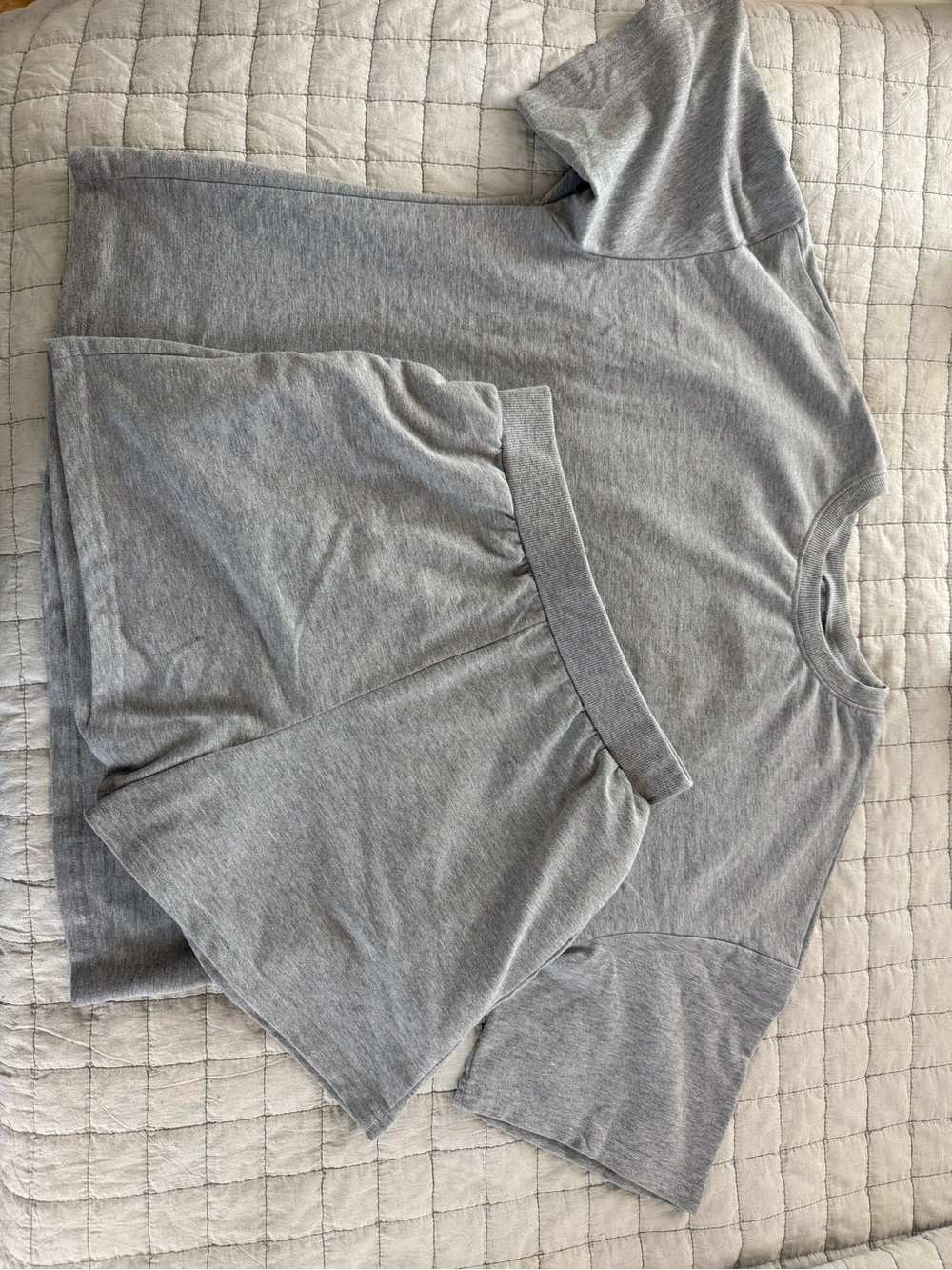 Gray Lounge Top and Shorts Set